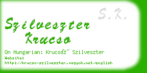 szilveszter krucso business card